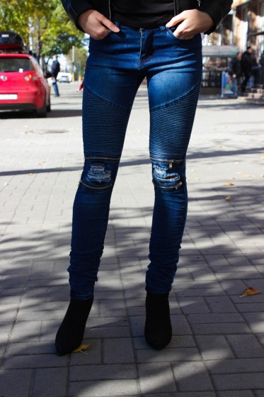 Женские мото джинсы